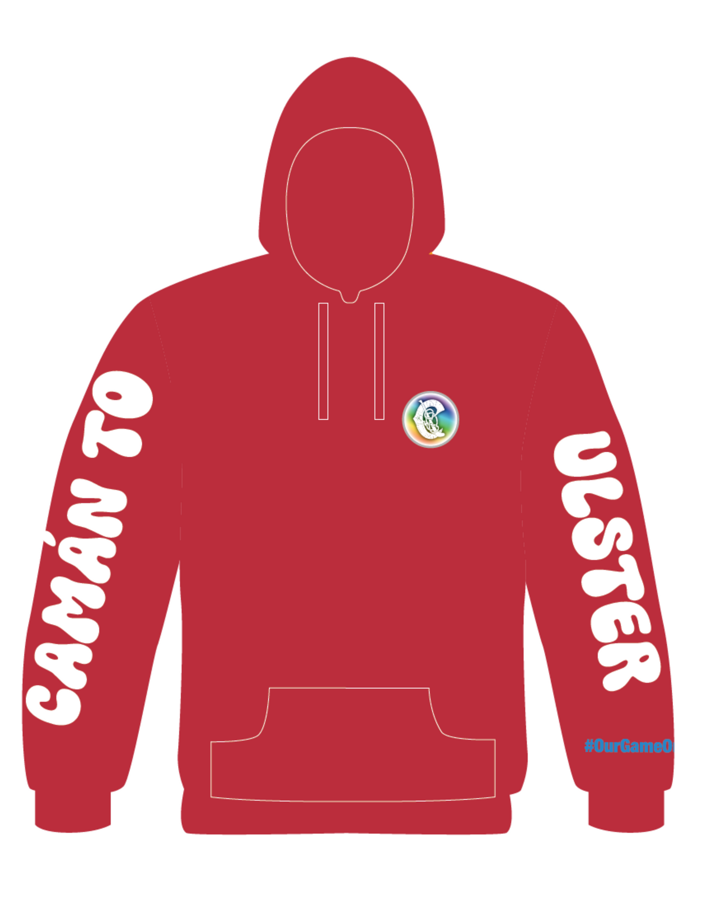 IN STOCK Camán to Ulster June 29th 2024 Hoodie (with names back print)