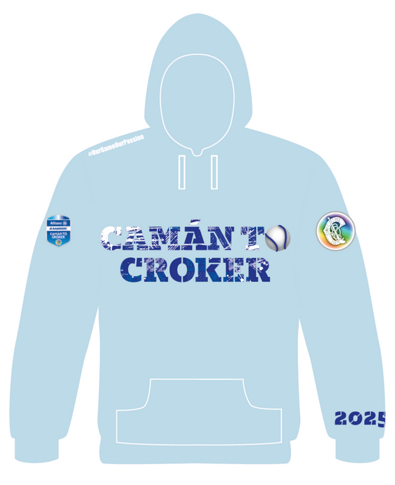 IN STOCK Camán to Croker 2025 Hoodie (with names back print)