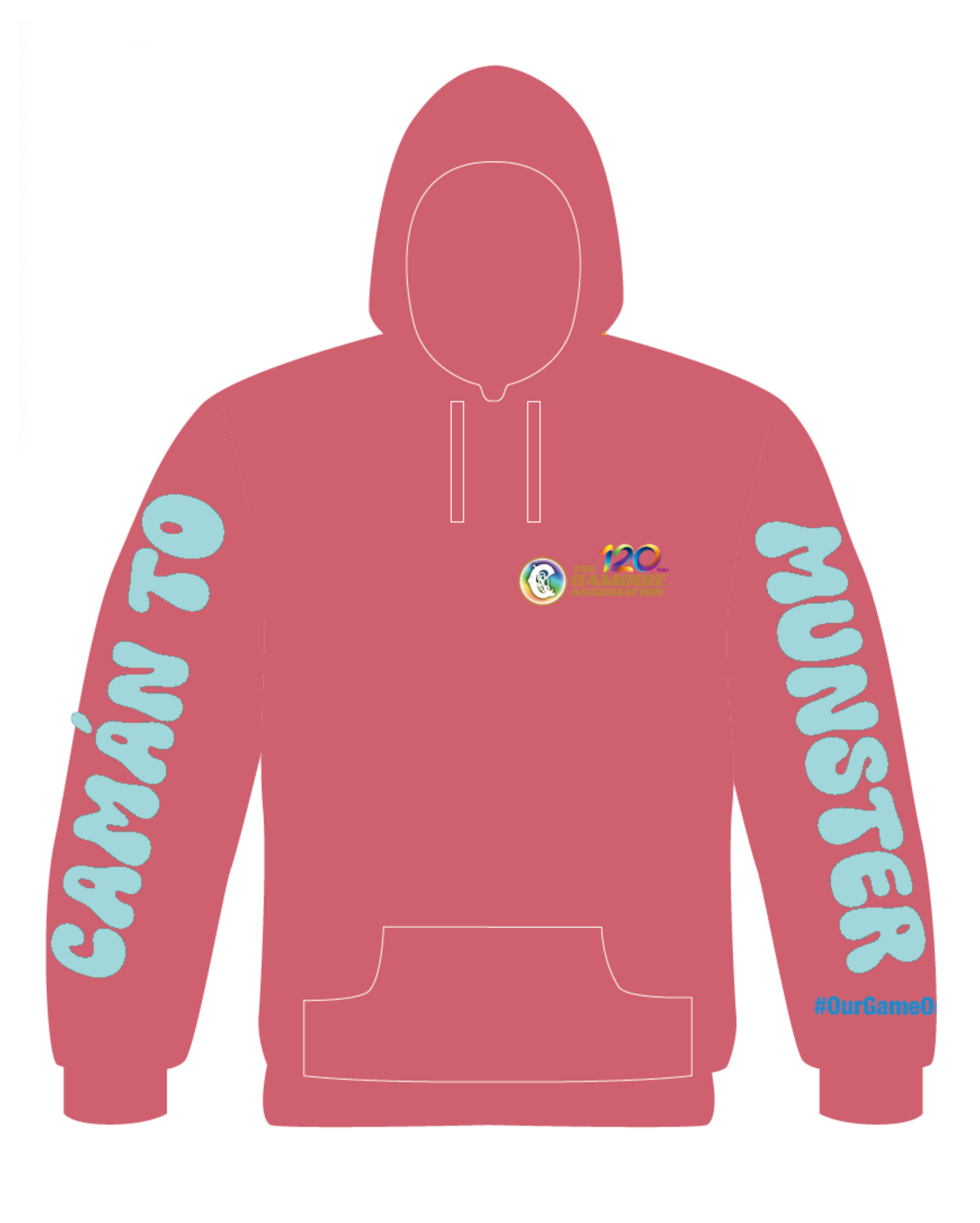 PRE-ORDER Camán to Munster July 17th 2024 Hoodie (with names back print)