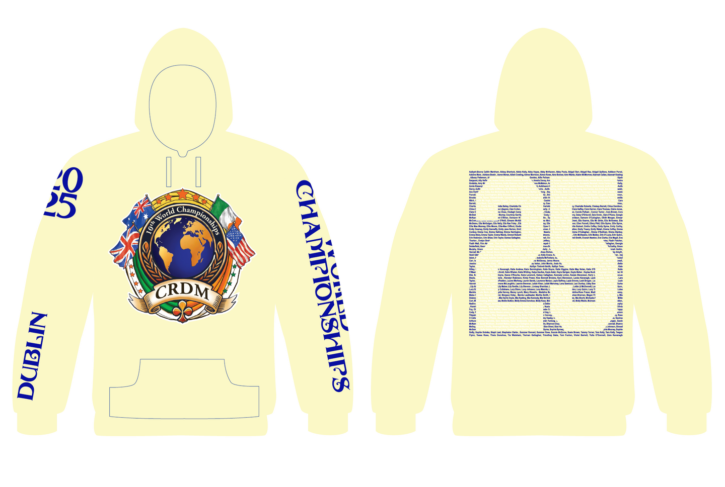 EXTRA ORDER CRDM World Championships 2025 Hoodie (with names back print)
