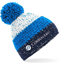 Load image into Gallery viewer, Comhaltas Three Colour Pom Pom Hat