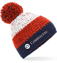 Load image into Gallery viewer, Comhaltas Three Colour Pom Pom Hat