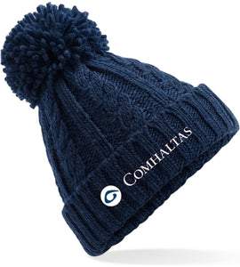 Comhaltas Cable Knit Pom Pom Hat