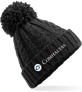 Comhaltas Cable Knit Pom Pom Hat